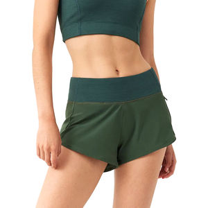 Short de sport en coton spandex taille haute pour femme avec logo personnalisé Short de sport pour femme vente en gros - Product Image 1