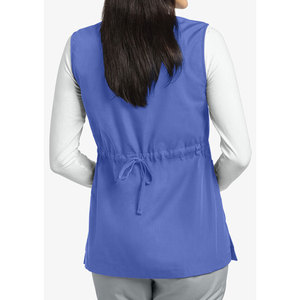 Gilet médical de gommage personnalisé en gros gilet uniforme d'infirmière léger respirant et extensible - Product Image 2