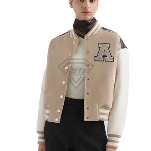 Chaqueta Universitaria Personalizada de Moda para Mujer, Chaqueta de Béisbol de Invierno, Chaqueta Universitaria de Lana Cómoda para Mujer al por Mayor OEM - Product Image 1