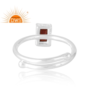 Hot Selling 925 Sterling <b>Silver</b> Natural <b>Garnet</b> Gemstone <b>Ring</b> Custom Jewelry For Women Gift For Her - Product Image 2