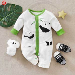 Mameluco Impresión personalizada Bambú Recién nacido Bebe Ropa Bebé Bambú Cremalleras Mameluco - Product Image 1