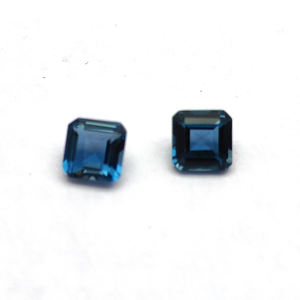Topacio azul Londres Natural de alta calidad 4,7mm Asscher Cut 0,63 Cts Piedra preciosa suelta azul oscuro Fabricante superior Proveedor Exportador - Product Image 3