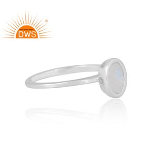 Anillo de piedras preciosas de Luna arcoíris Natural de Plata de Ley 925 más vendido, joyería personalizada para mujer, regalo para ella - Product Image 4