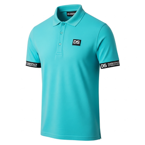 Chemise décontractée à motif uni en tricot 100% coton respirant à manches courtes pour hommes, de haute qualité, surdimensionnée, personnalisable OEM - Product Image 1