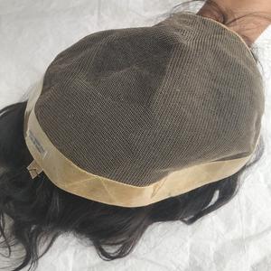 Vente en gros de qualité supérieure pas cher 100% vierge brésilienne de remplacement de cheveux humains toupet naturel titre soie Base PU toupet extension - Product Image 3