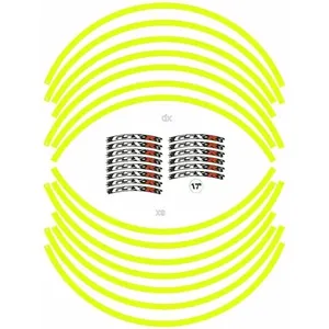 Kit di Strisce Adesive Giallo Fluorescente per Cerchioni Suzuki GSX-R, Adesivi Personalizzati per Serbatoio, Adesivi per Moto - Product Image 3