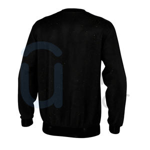 Sudadera de calidad superior, camiseta negra de gran tamaño de lana de algodón pesado, jersey de manga larga, impresión personalizada, proveedor OEM - Product Image 5