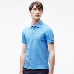 Printemps été polos à manches courtes t-shirts 100 coton polo homme jersey tissu t-shirt polo chemise - Product Image 3