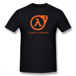 เสื้อยืดออกกำลังกาย Half-Life 3 ผ้าฝ้าย 100% น้ำหนักผ้า 300 กรัม ดีไซน์แบบอัดแน่น หมายเลขรุ่นพิมพ์บนเสื้อยืด - Product Image 1