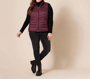 Gilet matelassé pour femme de haute qualité, imperméable, coupe-vent, vêtements d'extérieur d'hiver, mode, pliable, fermeture éclair, vente, design OEM - Product Image 5