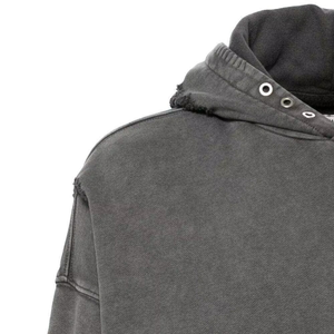 Sudadera con Capucha Oversize para Hombre, de Alta Calidad, 100% Algodón, Diseño Desgastado, Teñido Liso, Lavado, Estilo Urbano, Personalizable, Venta al por Mayor - Product Image 3