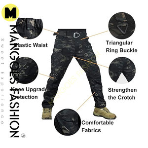 Pantalones Tácticos 100% Algodón, Tela de Pana Media, Transpirables, Suaves, Resistentes al Desgaste y a las Arrugas, de Alta Calidad, con Cordón Ajustable en las Piernas - Product Image 4