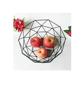 Panier de fruits décoratif de conception attrayante panier de stockage de fruits frais bol de fruits de couleur noire en fer pur pour le panier d'articles de maison - Product Image 1