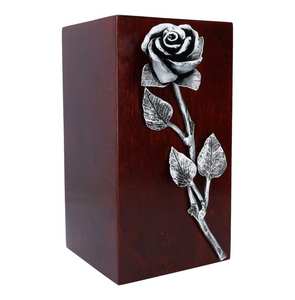 Rose Urn Cremate With Wooden Box <b>for</b> <b>Ashes</b> Beautiful Unique Rose Wood Urn <b>for</b> Adult Cremate - Product Image 2