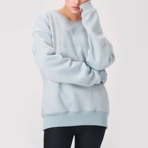 Sudadera Holgada Informal de Invierno para Mujer, Ecológica, Personalizada, con Bordado Frontal, Cuello Redondo, 100% Algodón Felpa, Calidad Económica - Product Image 5