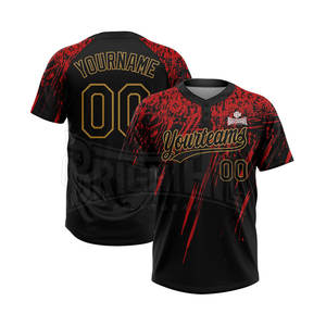 Impression par sublimation du nom de l'équipe maillot de softball avec logo maillot de softball de différentes conceptions pour hommes - Product Image 5