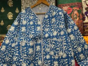 เสื้อแจ็คเก็ตบุนวมสไตล์โบฮีเมียนทำด้วยมือเสื้อโค้ทพิมพ์ลายสำหรับฤดูใบไม้ร่วงฤดูหนาวกระดุมเติมระบายอากาศได้ดีของขวัญวันหยุด - Product Image 3