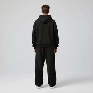 Conjunto Deportivo Holgado de Invierno de Talla Grande, Nuevo y Moderno, Fabricante de Conjuntos Deportivos Unisex de Algodón de Alta Calidad, Sudadera con Capucha y Cremallera, Pantalones de Dos Piezas - Product Image 5