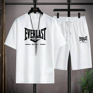 Sudadera Camiseta Conjunto corto Chándal Ropa de verano Pieza 2 Camiseta de sudor y pantalones cortos Conjunto para hombres FIGHTER BRO - Product Image 2