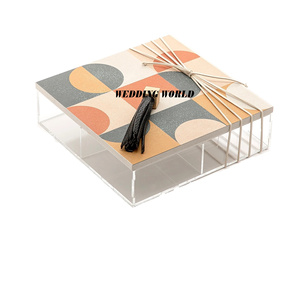 Boîte à bonbons en acrylique de forme carrée de haute qualité faite à la main Designer New Nut Server Classic Elegant Wholesale Dry Fruit Box - Product Image 2