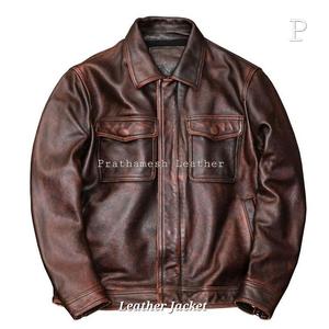 Veste en cuir de peau de vache pour hommes Qualité supérieure Doublure intérieure souple Qualité d'exportation Nombreuses options pour un usage quotidien Saison d'hiver en vrac - Product Image 5