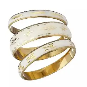 New Arrival Bangles for Women Metal & wood Bangle Bracelets Set Metal Resin Acrylic Jewelry set for women Fashion From India