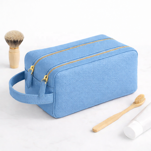 Large Capacity Custom <b>Travel</b> Clutch Wash <b>Toiletry</b> <b>Bag</b> Cowhide Vintage Genuine Leather Makeup Cosmetic <b>Bag</b> - Product Image 3