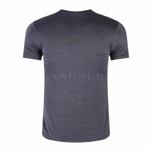 T-shirts de gym pour hommes séchage rapide bas quantité minimale de commande vente en gros de vêtements de sport motif solide polyester/coton Streetwear service OEM disponible - Product Image 2