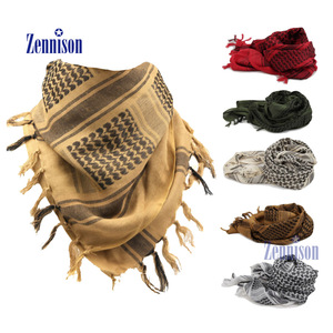 Spot Nouveaux Produits Arabe Coupe-Vent Écharpe Musulman Hijab Shemagh Tactique Châ<span class=keywords><strong>le</strong></span> Arabe Keffiyeh Polyester Foulards - Product Image 1
