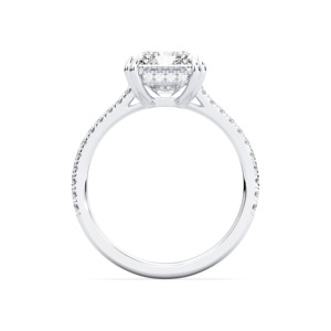 5.53กะรัต E-F/VVS-VS (Centre 5.00CT) เบาะเพชรโมอิสซาไนท์ & แหวนหมั้นเพชรทรงกลมตัดในทองคำขาวสำหรับเธอ - Product Image 2