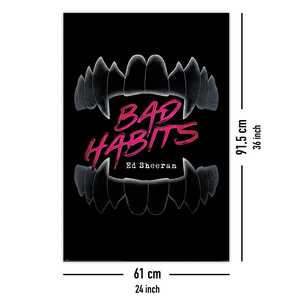 Affiche sur toile de style moderne Ed Sheeran 'Bad Habits' pour utilisation murale - Product Image 3