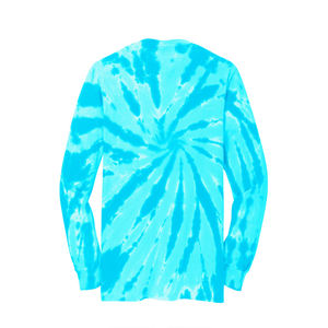 Camisa de Manga Larga con Estampado Tie Dye Azul para Hombre, 100% Algodón, Estilo Casual, Cómoda, Cuello Redondo, con Logotipo Personalizado - Product Image 2