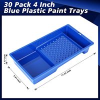 Bac à peinture en plastique de 4 pouces en vrac Petit rouleau de peinture texturé à poche profonde Rouleaux de peinture moulés par injection réutilisables pour mur de maison