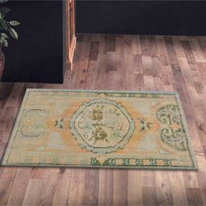 Alfombra Grande Estampada para Interiores, Estilo Bohemio Turco, con Diseño Floral Verde Suave, Alfombra Suave No Tejida - Product Image 5