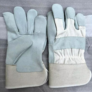 Offre Spéciale vache cuir fendu 707 gants de travail de sécurité équipement de protection individuelle pour main et bras - Product Image 4