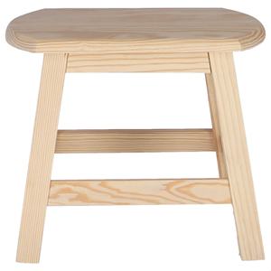 WELL HOME Sgabello Ovale Grande in Legno Grezzo 36x29x30 cm per Uso in Soggiorno - Product Image 6