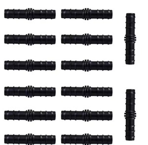 Connecteur de raccordement pour irrigation goutte à goutte en PP noir robuste avec barbelure de sécurité, pour pelouse, serre, maison, ferme, installation facile par poussée - Product Image 3