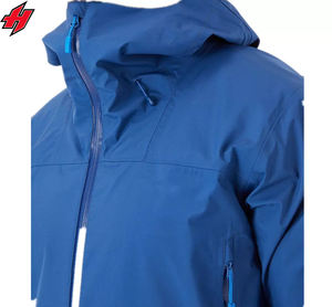 <b>Men's</b> Lightweight Windbreaker <b>Jacket</b> Custom Logo Zipper Windproof Two Tone 100% Recycled Polyester <b>Thin</b> Raincoat for <b>Mens</b> - Product Image 2