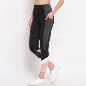 Leggings de Yoga para Mujer, Cintura Elástica, Color Sólido, Secado Rápido, Ecológicos, Spandex/Poliéster, Venta Directa de Fábrica, Ropa de Gimnasio - Product Image 3