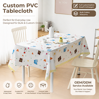 Nappe personnalisée en PEVA, imperméable, pour table à manger, fabrication OEM ODM, nappe imprimée, vente en gros