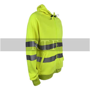 Ropa de trabajo de alta calidad para hombres con capucha Hi Vis reflectante seguridad trabajo construcción chaqueta sudor por crudo a fino - Product Image 4