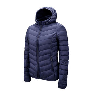 แจ็กเก็ตทรงปลาปักเป้าสำหรับผู้หญิงมีฮู้ดกันลมมีแผ่นบุฟองน้ำบางเบาสำหรับฤดูหนาวตามสั่ง - Product Image 2