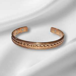 Pulsera pesada de cobre puro 100% de calidad superior/y juego de anillos/escultura moderna de China/ayuda a reducir la inflamación/artritis - Product Image 1