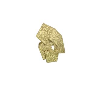 Gold Plated Handcrafted Texture <b>Ring</b> And Earing <b>Set</b> Wholesale Price Jewelry Plated Earrings Jewlery Earing With <b>For</b> <b>Women</b> - Product Image 3