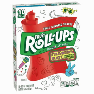 Fruit Roll-Ups 72 rouleaux Tropical Tie-Dye Fraise (1,02 kg) Fruit Roll-Ups Collations aux saveurs de fruits, Assortiment varié - Product Image 5