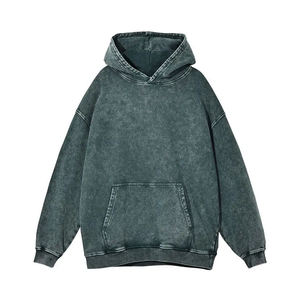 Personalizar los hombres 100% algodón Heavyweight Pullover Hoodie Streetwear Oversized Acid Washed Drop Shoulder Hoodie Basics 2025 - Product Image 1