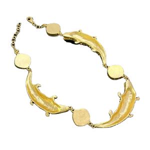 Elegante collar con colgante de cocodrilo de piedras preciosas de cuarzo rosa chapado en oro hoja de perla de latón clásico elegante moda de mujer SKU7489 - Product Image 2