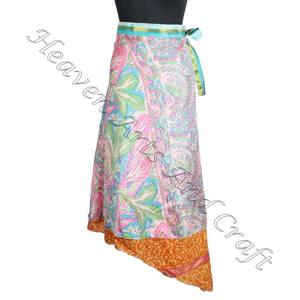 ชุดชายหาดรัดรูปกระโปรงคลุมยาว2ชั้นผ้าไหมวิเศษสไตล์โบฮีเมียน/ยิปซี/ไทย - Product Image 2