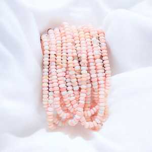 Perles rondes lisses en opale rose naturelle brin 6mm-9mm perles de pierres précieuses en vrac pour la fabrication de bijoux en vrac approvisionnement en gros de l'Inde - Product Image 4