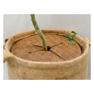 Tapete redondo de fibra de coco para plantas de interior y macetas al aire libre - Product Image 6